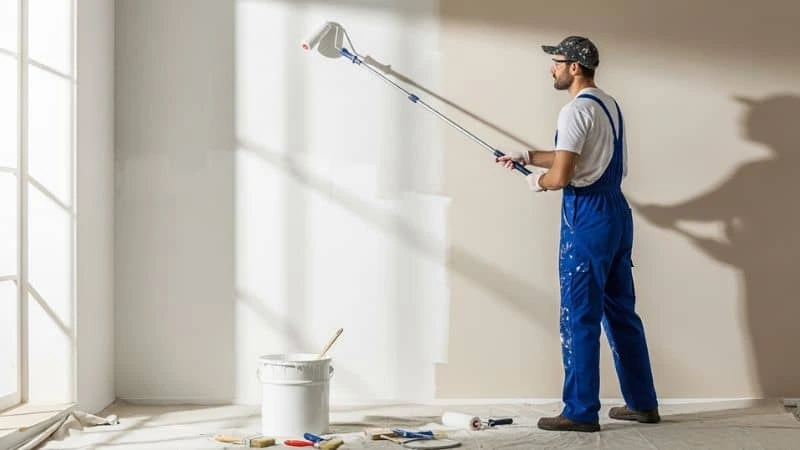 técnica de pintura em W para pintura sem manchar